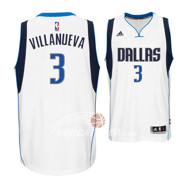 Maglia NBA Villanueva Dallas Mavericks Blanco